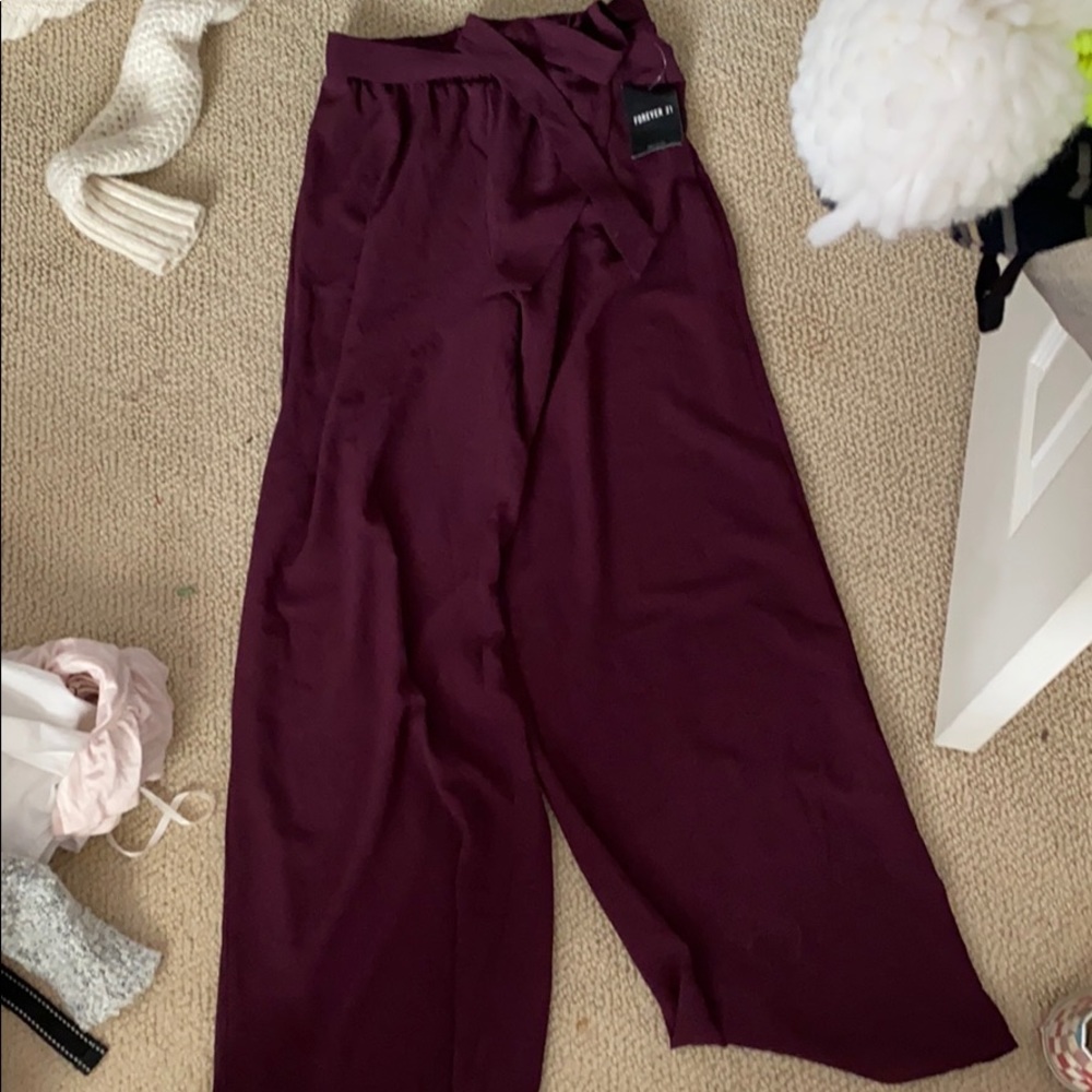 high waisted tie around waste pants